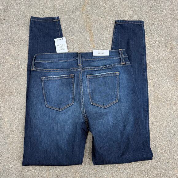 Judy Blue Handsand Dark Blue Rayon Skinny Jeans 8390 NWT Size 11/30 - Picture 2 of 9